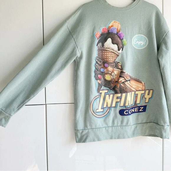 Marvel Studios Thor Love and Thunder Infinity Conez Crew Neck Sweatshirt Small - Picture 2 of 7